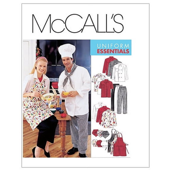 McCall's Ladies & Men's Sewing Pattern 2233 - Chef Uniform & Aprons