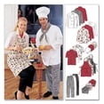 thumbnail image 1 of McCall's Ladies & Men's Sewing Pattern 2233 - Chef Uniform & Aprons, 1 of 6