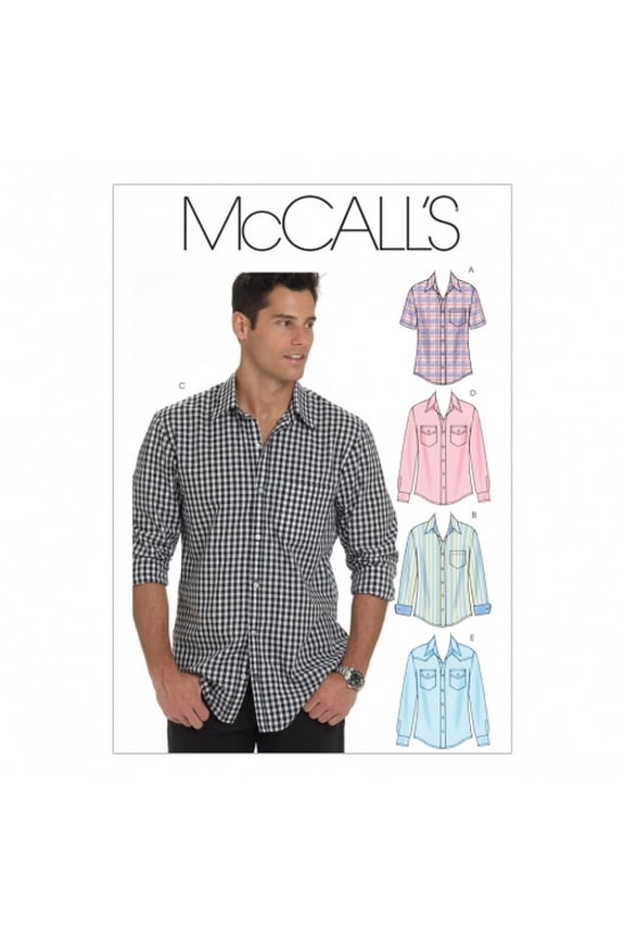 Men's Sewing Pattern 6044 - Long & Short Sleeve Shirts