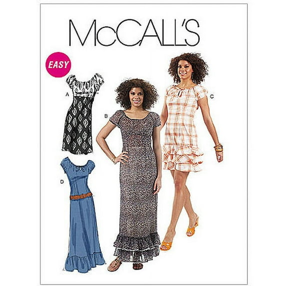 McCall's Pattern Misses' Dresses in 2 Lengths, B5 (8, 10, 12, 14, 16)