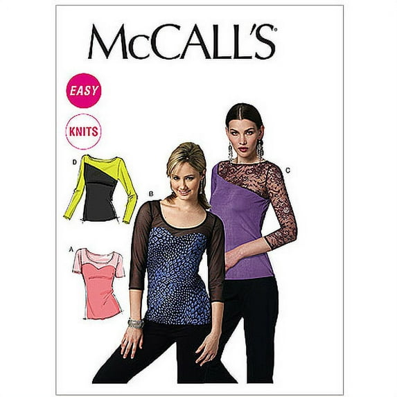McCall's Pattern Misses' Tops, AA (6, 8, 10, 12)