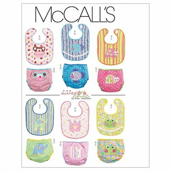 McCall's Patterns M6108 Infants' Bibs and Diaper Covers