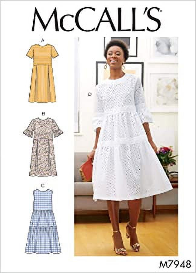 McCall's Patterns McCall's Women's Knee Length Pleated Dress, Sizes 6-14 Sewing  Pattern, White - Walmart.com