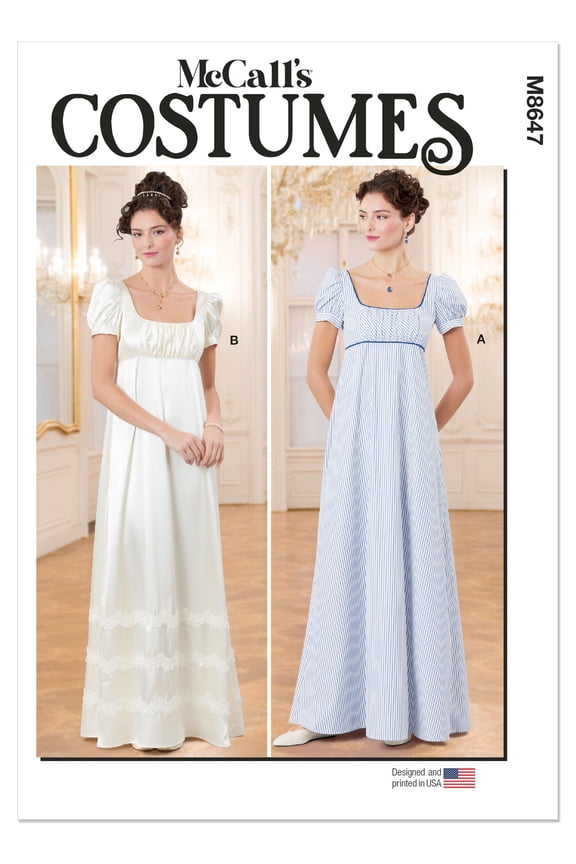 Sewing Pattern 3174 - Misses' Regency Gowns, Size Y5(18-20-22-24-26)