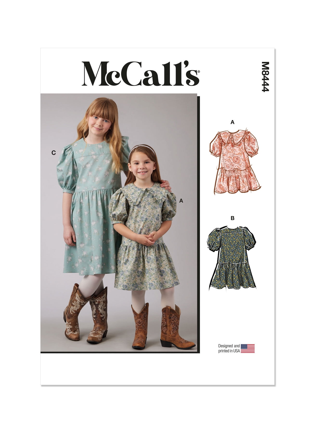 McCall's Sewing Pattern 8444 - Girls' Knit Dresses, Size: HH (3-4-5-6) -  Walmart.com