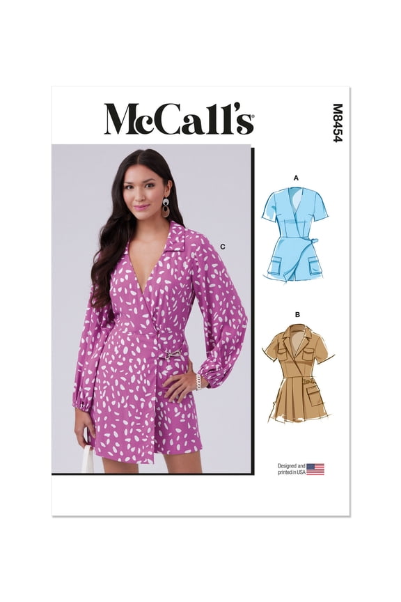 Sewing Pattern 8454 - Misses' Romper, Size: R5 (14-16-18-20-22)