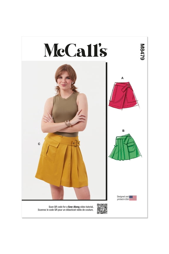 Sewing Pattern 8479 - Misses' Wrap Skirts, Size: H5 (6-8-10-12-14)
