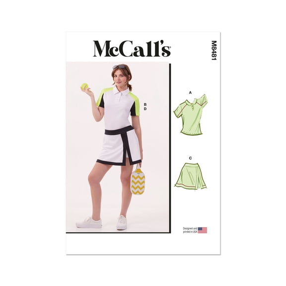McCall's Sewing Pattern 8481 - Misses' Knit Tops and Skorts, Size: K5 (8-10-12-14-16)