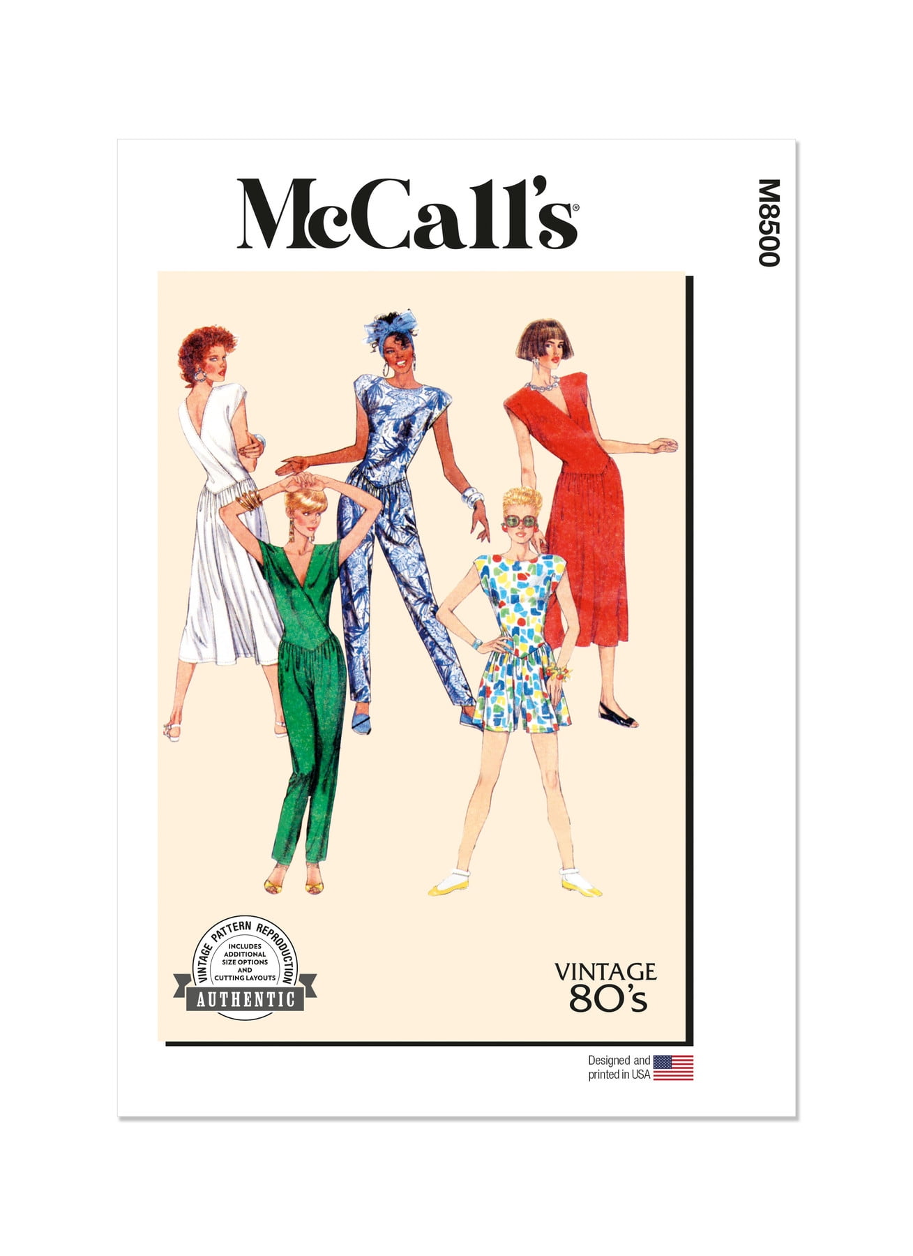 MCCALLS Cartamodello M8534H5 - Tuta Donna In Maglia Con Scollo Incrociato (Taglie 6-14)
