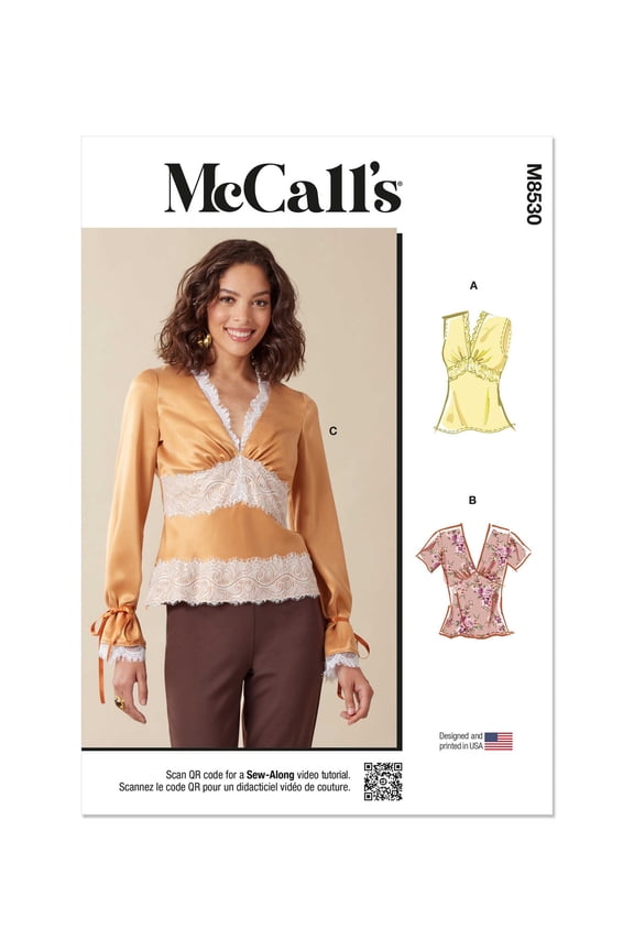 Sewing Pattern 8530 - Misses' Tops, Size: K5 (6-8-10-12-14)