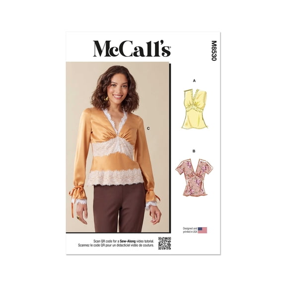 McCall's Sewing Pattern 8530 - Misses' Tops, Size: Y5 (16-198-20-22-24)