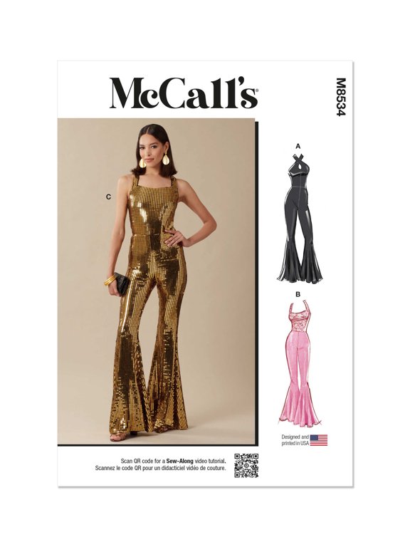 McCalls Sewing Pattern 8534 - Jumpsuits for Women - U5 (16-18-20-22-24) - Intermediate