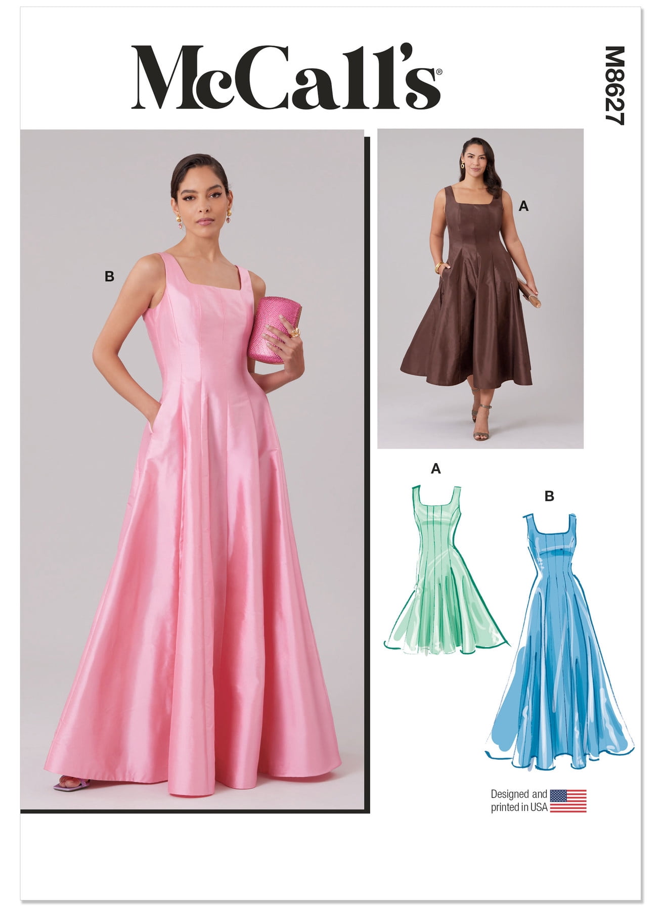 McCall's Sewing Pattern 8625 - Misses' and Women's Special Occasion Dress in Two Lengths, Size: D6 (10-12-14-16-18-20) - Walmart.com McCall's Sewing Pattern 8625 - Misses' and Women's Special Occasion Dress in Two Lengths, Size: D6 (10-12-14-16-18-20) - Walmart.com