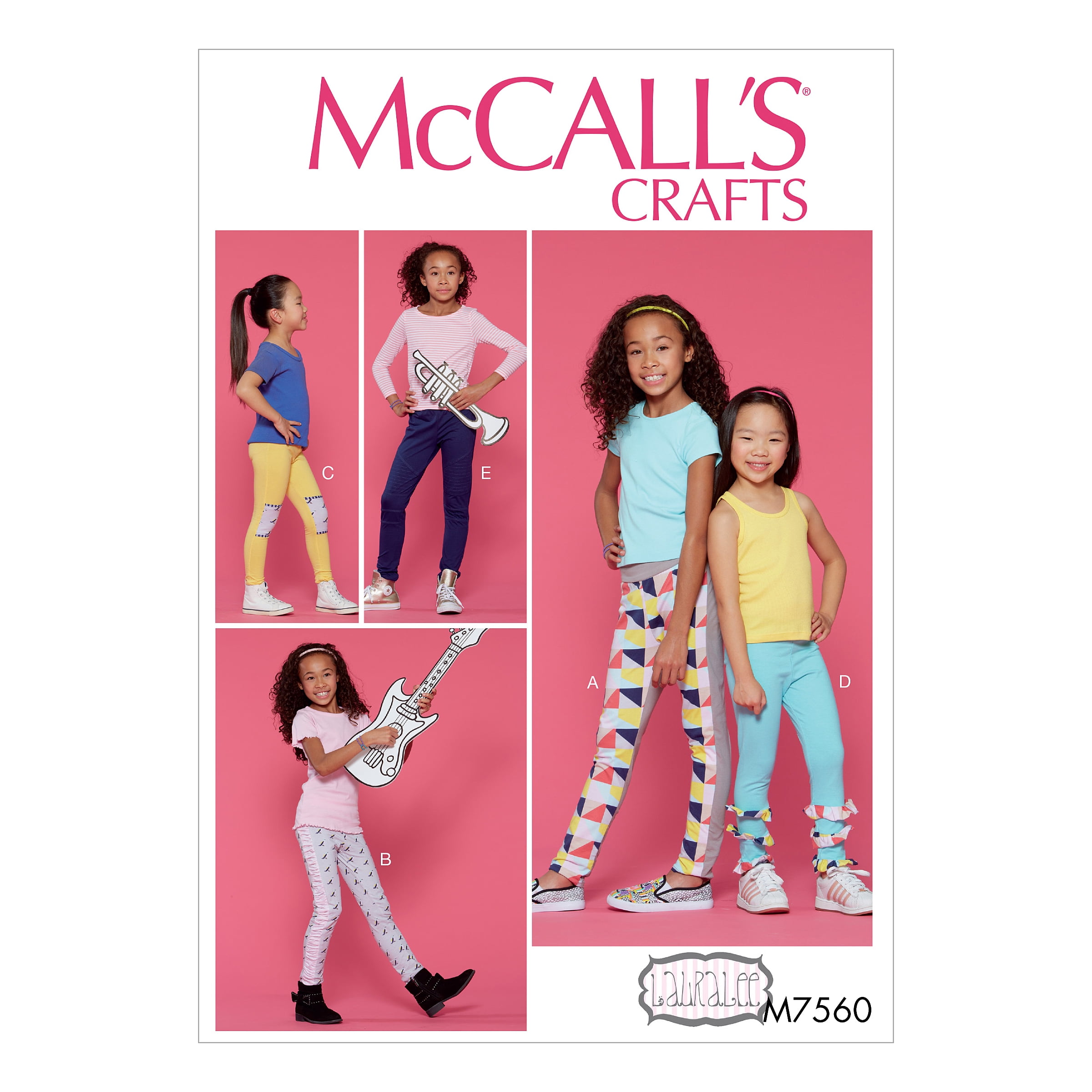 McCall's Sewing Pattern Children's/Girls' Leggings with Contrast Band