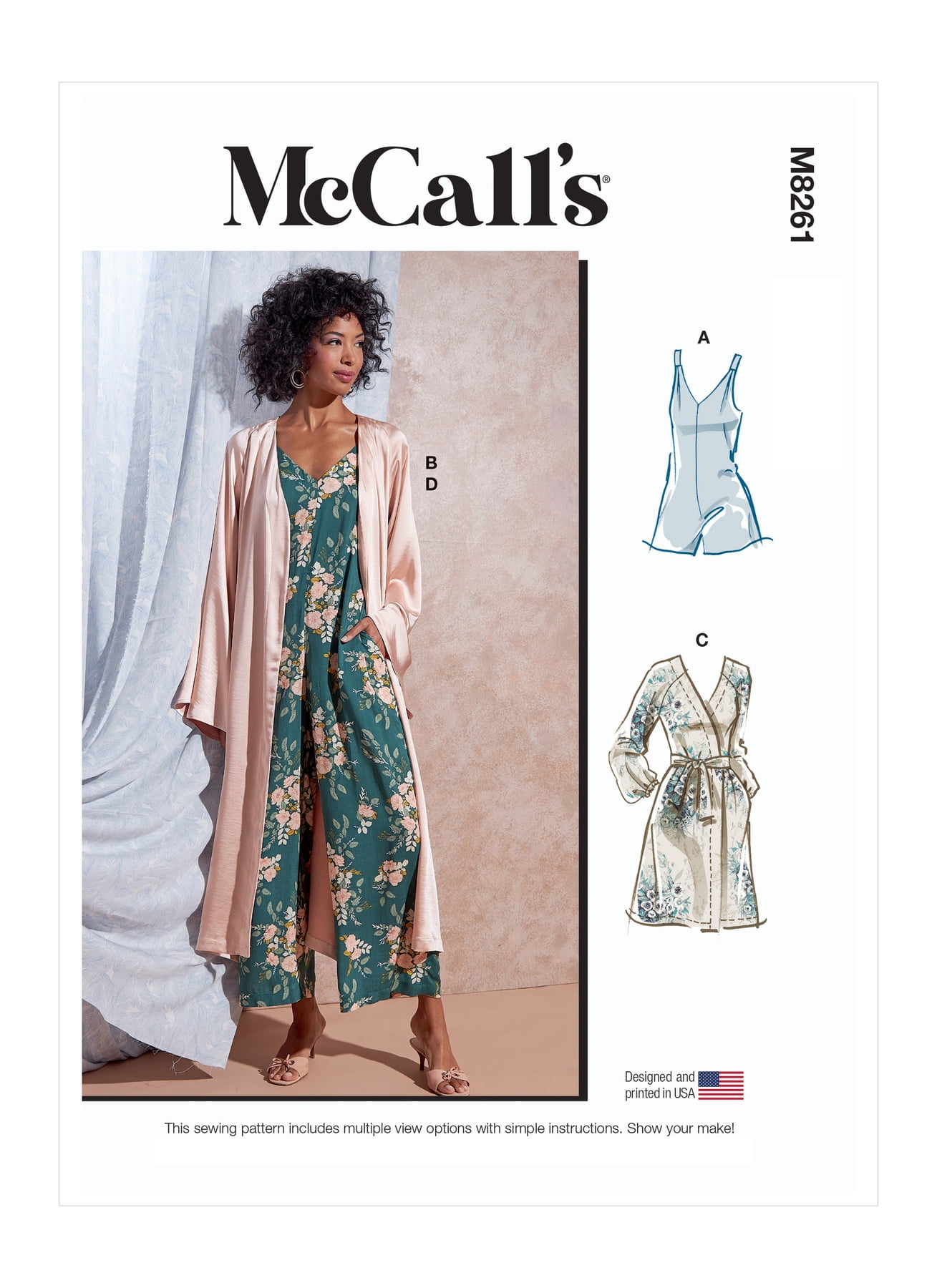 McCall's Sewing Pattern M8261 - Misses' Romper, Jumpsuit, Robe