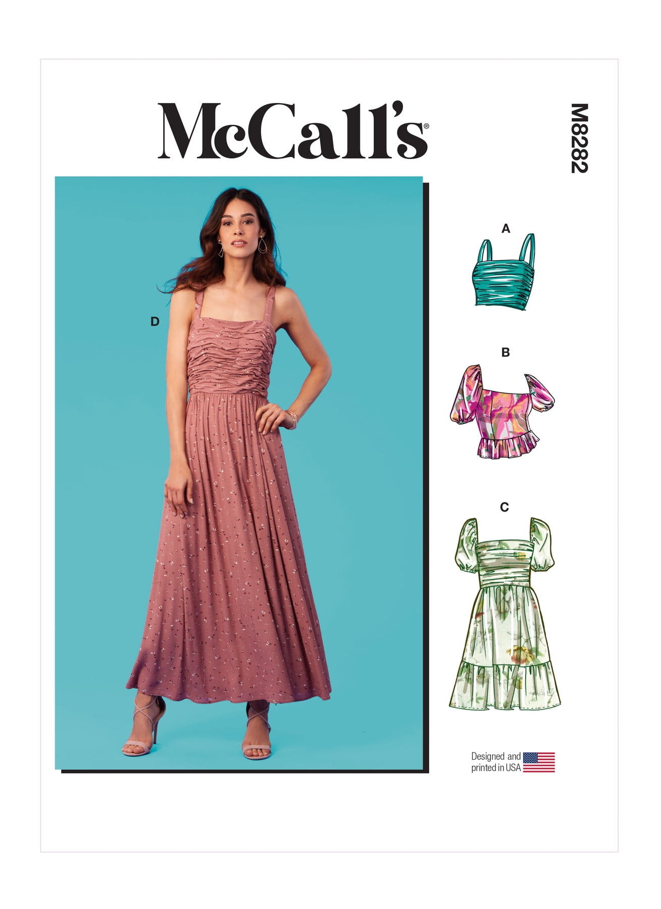 McCall's Sewing Pattern M8282 - Misses' Tops and Dresses, Size: A5  (6-8-10-12-14) - Walmart.com
