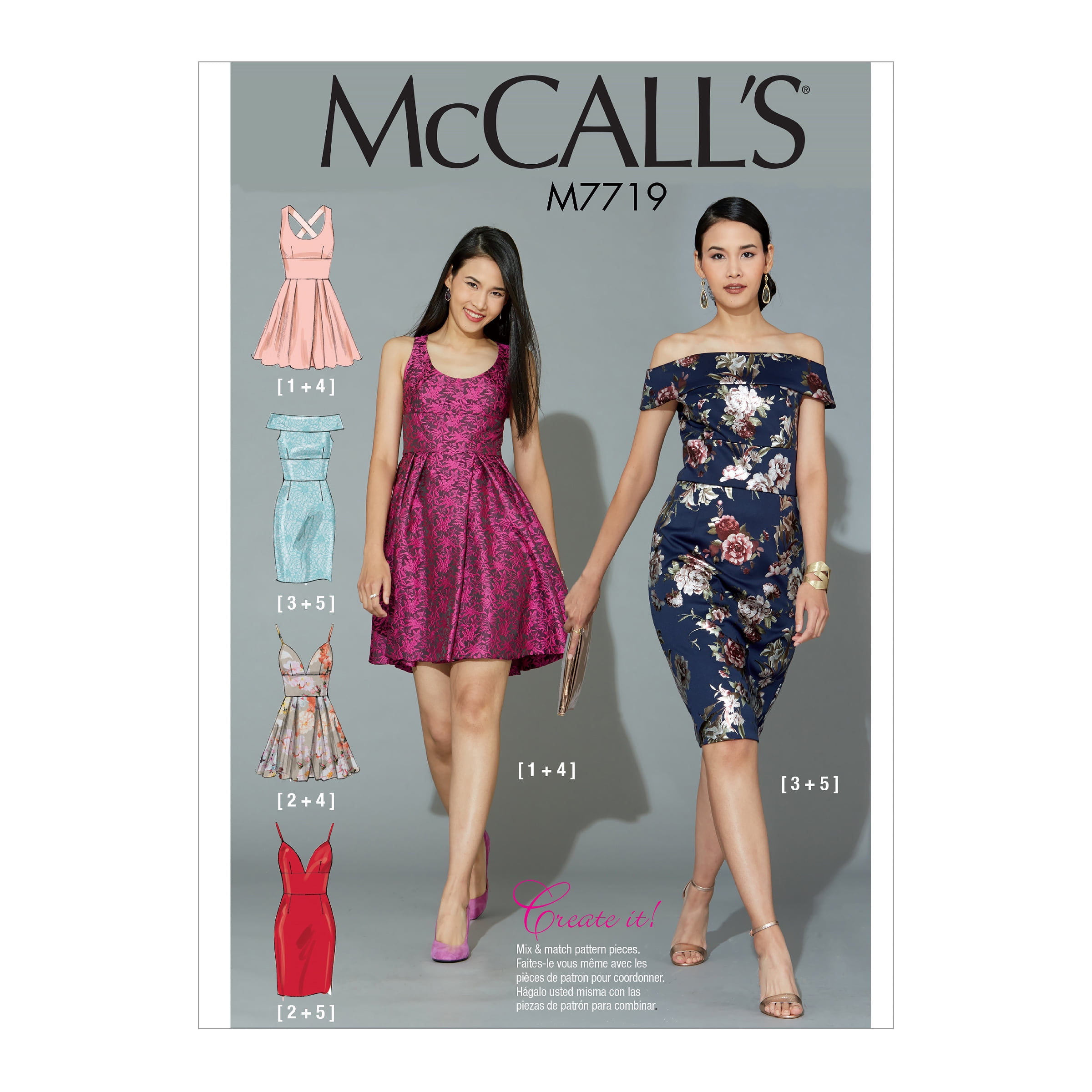 McCall's Sewing Pattern Misses' Dresses-6-8-10-12-14 - Walmart.com