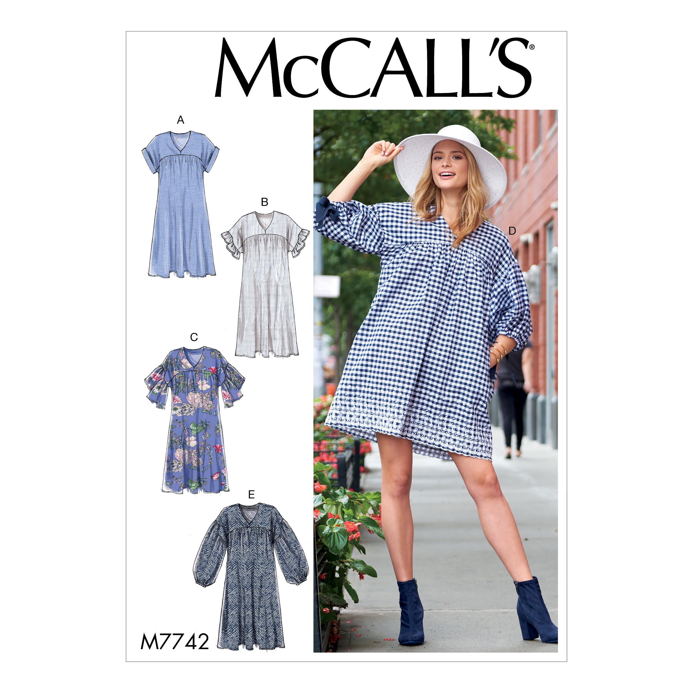 McCall's Misses' and Children's Dress Sewing Pattern Kit, Code M8216, Sizes 3-8 /XS-XL, Multicolor