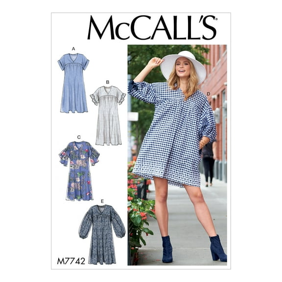 McCall's Sewing Pattern Misses' Dresses-XS-S-M