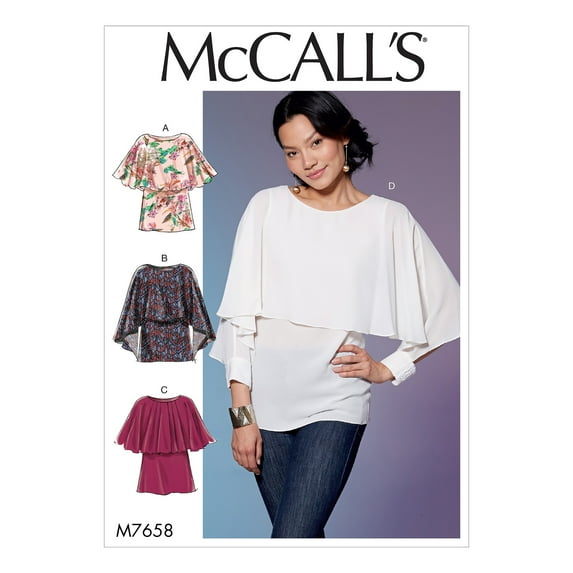 McCall's Sewing Pattern Misses' Tops-All Sizes in One Envelope