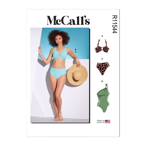 McCall's Sewing Pattern R11544 (8329) - Misses' Swimsuits, Size: E5 (14-16-18-20-22)