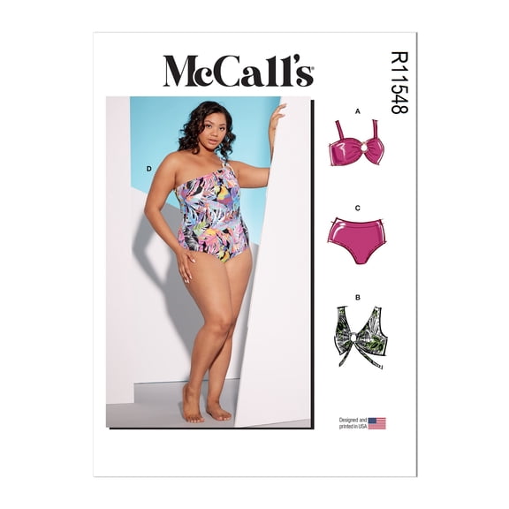 McCall's Sewing Pattern R11548 (8330) - Women's Swimsuits, Size: W2 (20W-22W-24W-26W-28W)