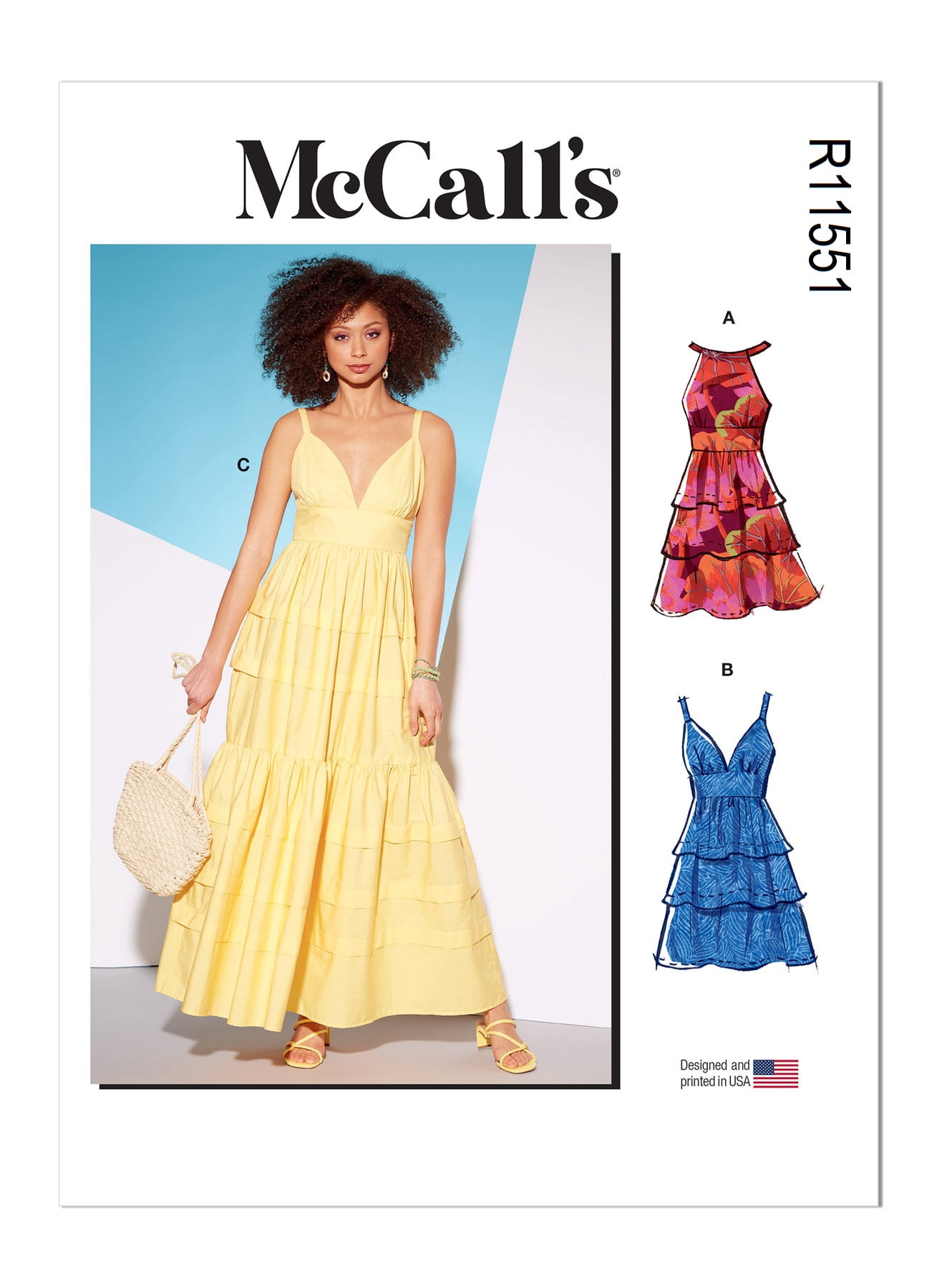 McCall's Sewing Pattern R11551 (8322) - Misses' Dresses, Size: F5  (16-18-20-22-24) - Walmart.com