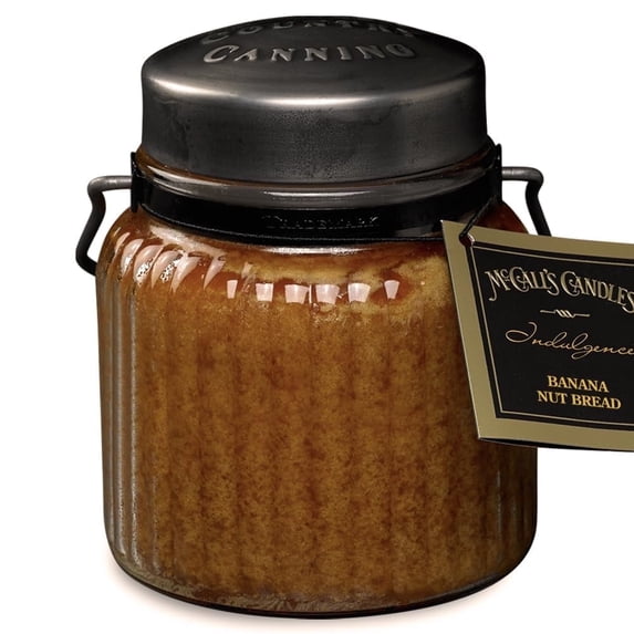 McCall’s Candles | Banana Nut Bread | 18 oz Scented Candle | Indulgence Collection | USA-Poured | Double Wick | Fresh-Baked Banana, Cream Cheese & Walnut Fragrance