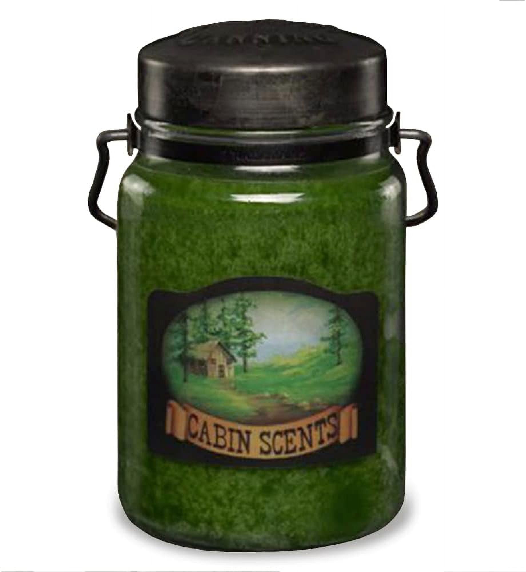 Rustic Cabin Scents Green Jar Candle with Metal Lid