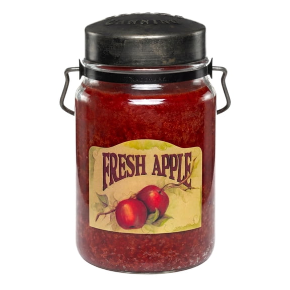 McCall’s Candles | Fresh Apple | 26 oz Scented Candle | USA-Poured | Vintage Rustic Jar | Crisp Macintosh Apple Fragrance
