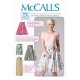 thumbnail image 1 of McCalls Ladies Easy Sewing Pattern 7129 Wrap Over Tie Skirts, Size 16-24, 1 of 7