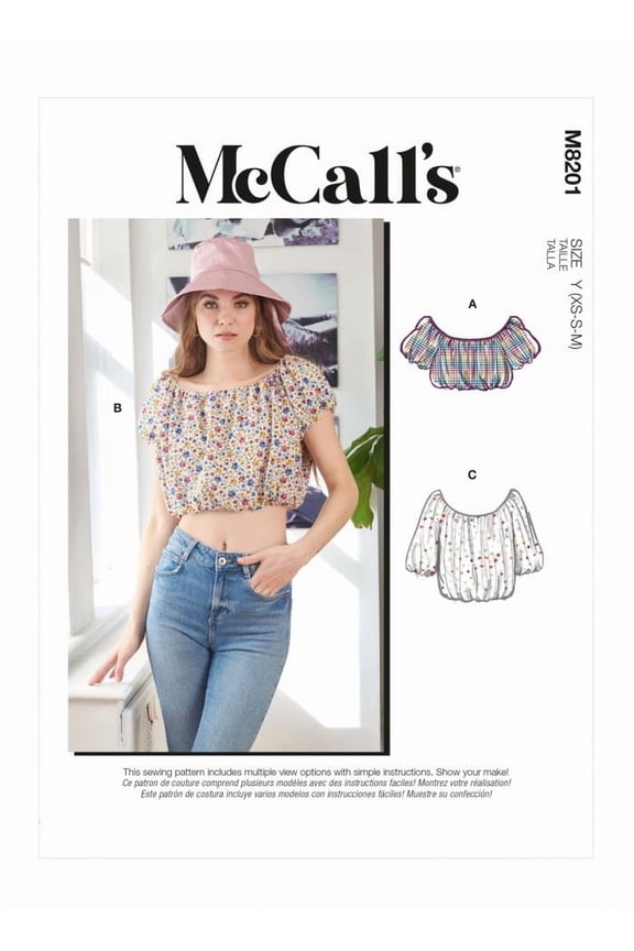 McCalls Paper Sewing Pattern 8201 - Tops for Women