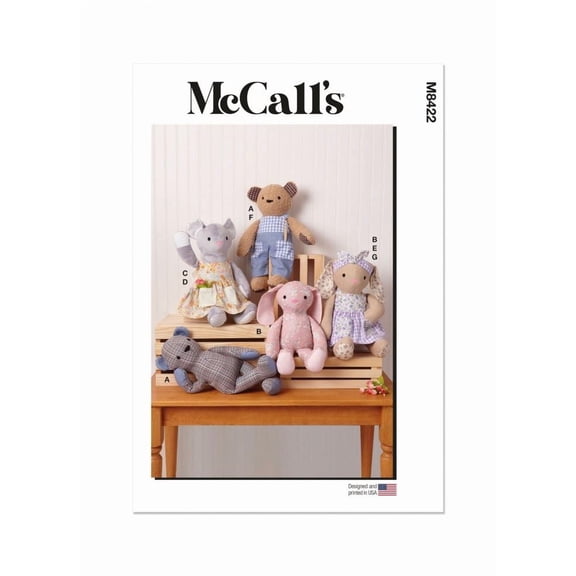 McCalls Paper Sewing Pattern 8422 - Toys