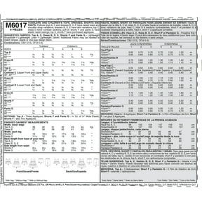 McCalls Sewing Pattern 6017 Children's Casual Wear