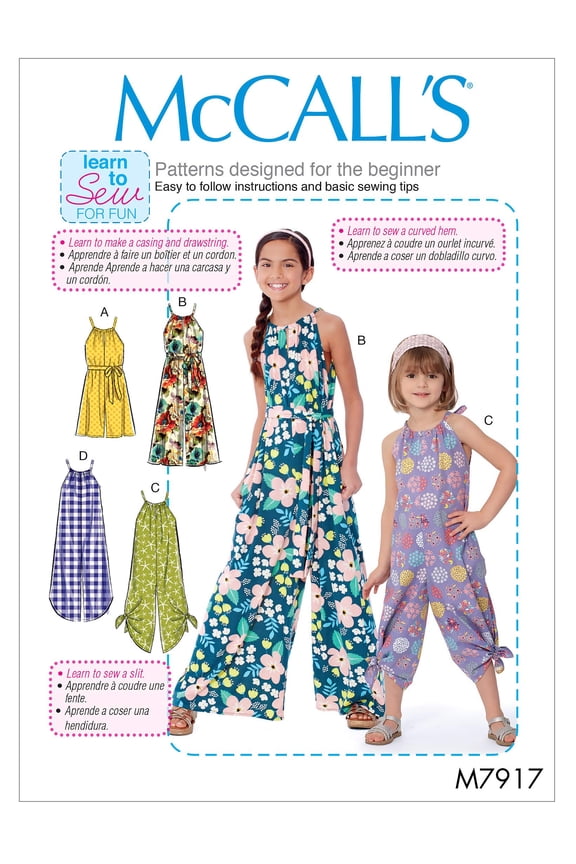 McCalls Sewing Pattern 7917 Jumpsuits