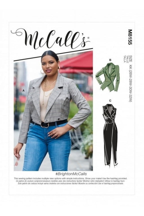 McCalls Sewing Pattern 8155 Jackets, Waistcoats