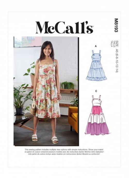McCall Pattern M8034-A5 Sewing Pattern For Women's Dresses | Sizes 6, 8, 10, 12 - View #7