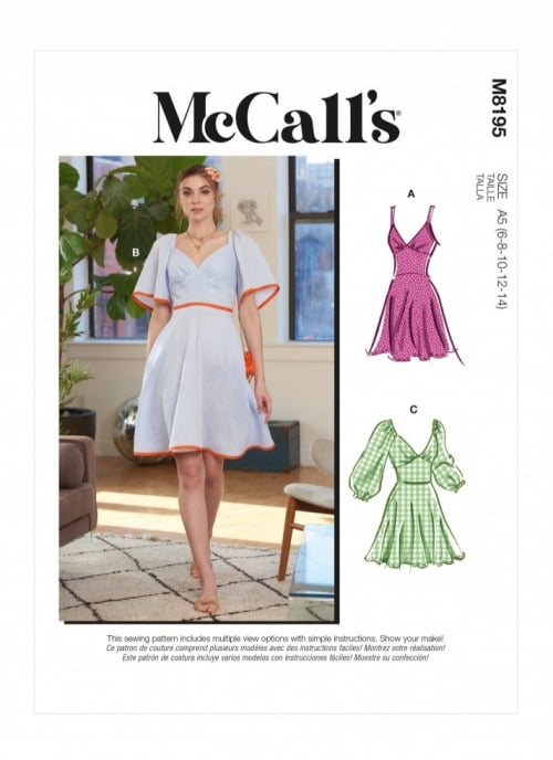 green emerald velvet dress McCall 8235 1950s vintage wedding dress or cocktail dress pattern – Modig main image 1