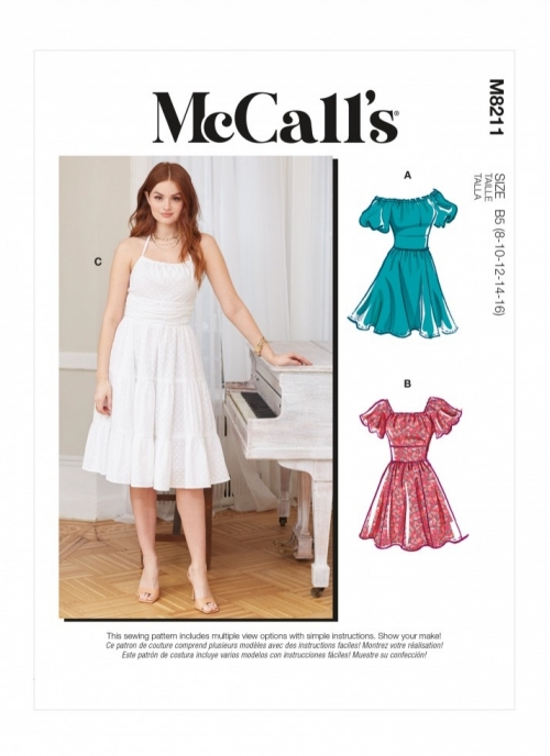 Cartamodello McCall's M8196KK – Abiti Donna Primavera/Estate – Taglie 26W-32W – Spedito Dal Regno Unito