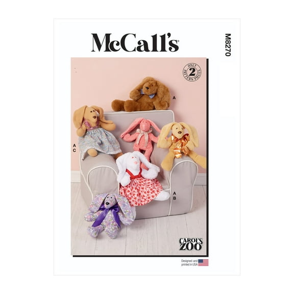 McCalls Sewing Pattern 8270 Toys OS (One Size Only)