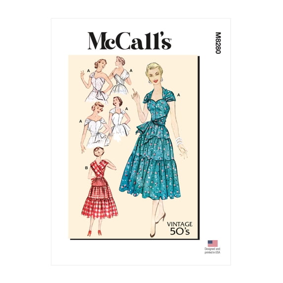 McCalls Sewing Pattern 8280 Dresses A5 (6-8-10-12-14)