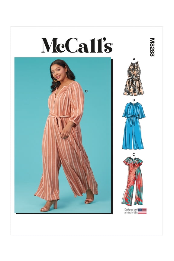 McCalls Sewing Pattern 8288 Jumpsuits B5 (8-10-12-14-16)