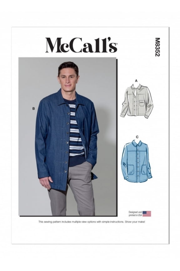 McCalls Sewing Pattern 8352 Men BB (44-46-48-50-52)