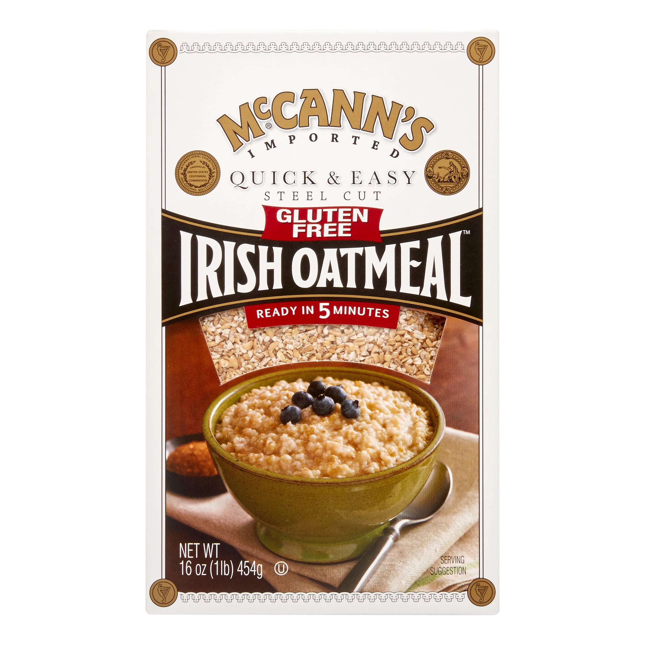 McCann's Gluten Free Irish Oatmeal, Quick & Easy, Steel Cut , 16 Oz