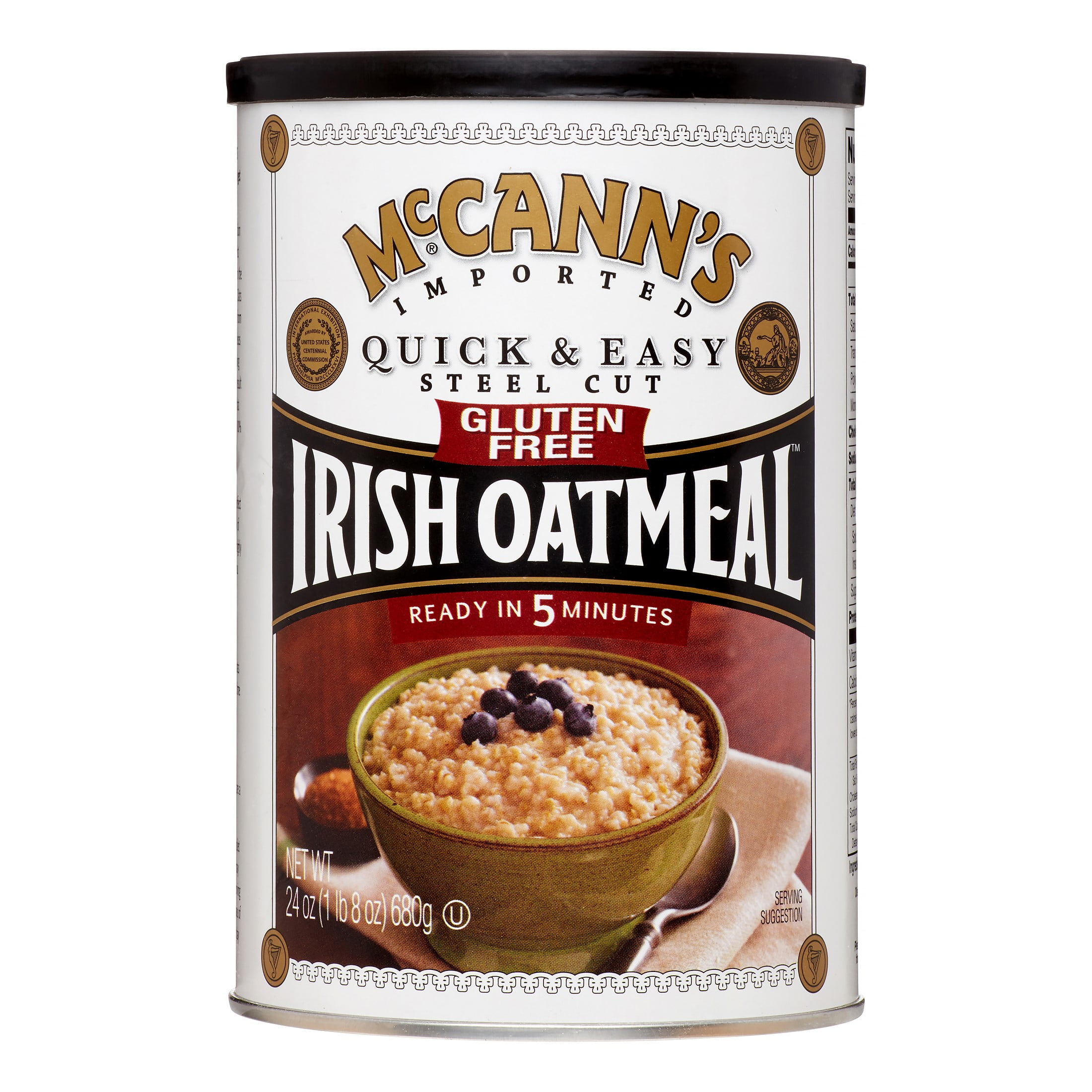 McCann's Gluten Free Irish Oatmeal, Quick & Easy, Steel Cut , 24 Oz