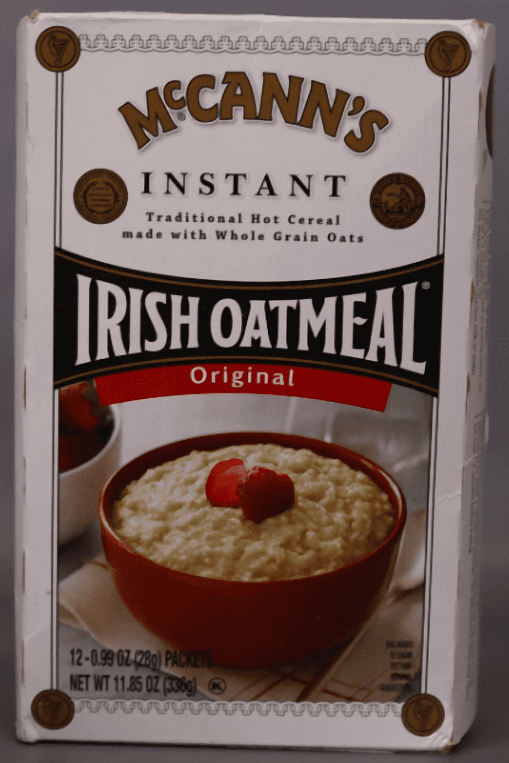 McCann's Regular Instant Irish Oatmeal, Instant Oatmeal, Kosher, 12 Count Box