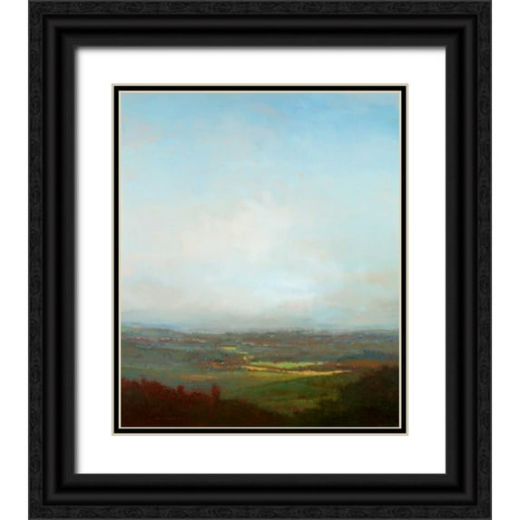 McCarthy, William 15x17 Black Ornate Wood Framed with Double Matting Museum Art Print Titled - Green Valley Below