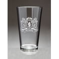 thumbnail image 1 of McCauley Irish Coat of Arms Lions Pint Glasses (Sand Etched), 1 of 2