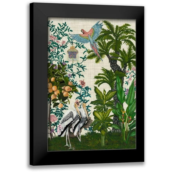 McCavitt, Naomi 11x14 Black Modern Framed Museum Art Print Titled - Paradis Chinoiserie II