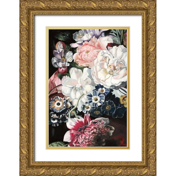 McCavitt, Naomi 11x14 Gold Ornate Wood Framed with Double Matting Museum Art Print Titled - Baroque Botanica I